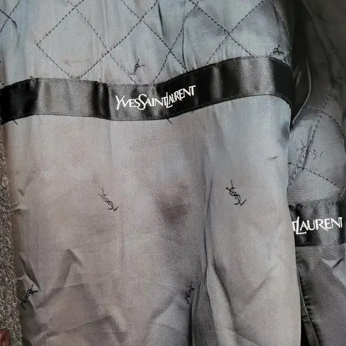 Yves Saint Laurent Dark Gray Wool Coat, Men, Size 95 thumbnail 5