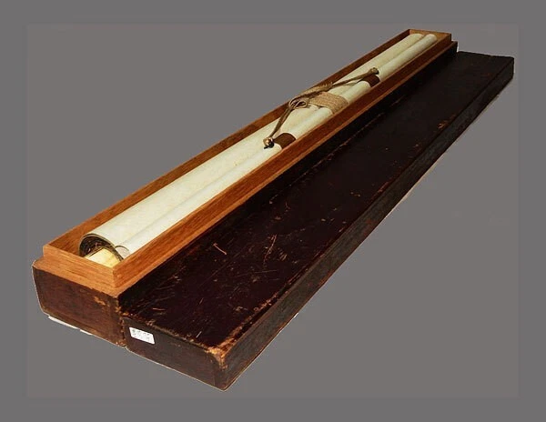 PINTURA JAPONESA PAISAJE COLGANTE PERGAMINO JAPÓN Camino cubierto de nieve ANTIGUO 666r Foto 4 de 4