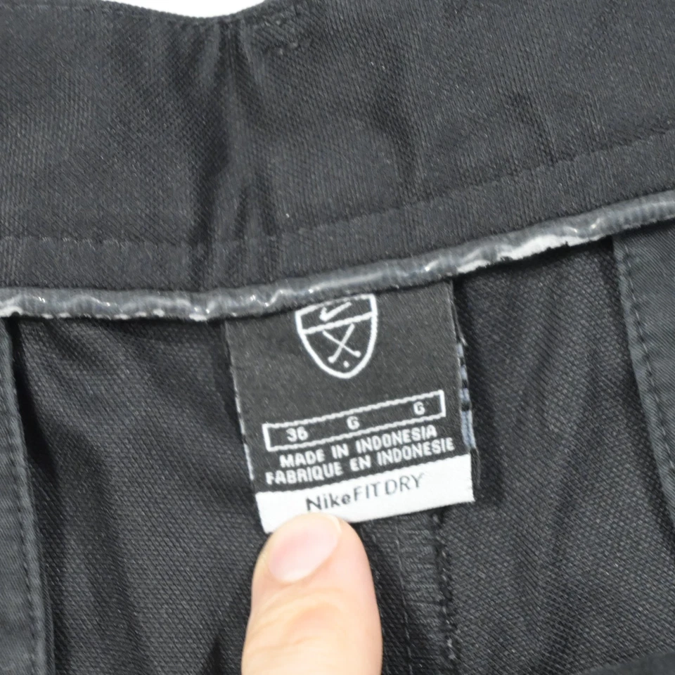 Shorts de golfe Nike preto Dri Fit desempenho frente plana masculino tamanho 36 x 10" - Imagem 4 de 4