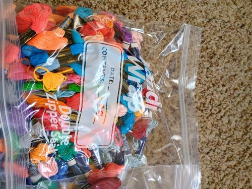 Lot 1500+ DMC & Others Embroidery Floss Skeins New and Used Plus Extras - Picture 2 of 20