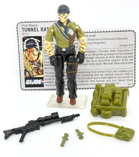RARE 1987 GI JOE TUNNEL RAT 100  Complete NICE paint TIGHT joints File Card