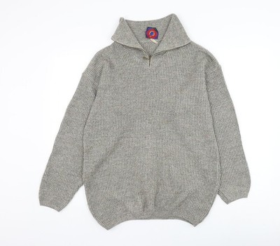 Club Member Herren Henley Pullover grün Rollkragen Acryl Größe S