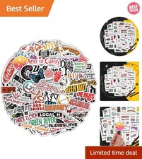 100Pcs Grunge Stickers, 90'S Grunge Music, Rock Stickers, Rock Band Decals, Musi