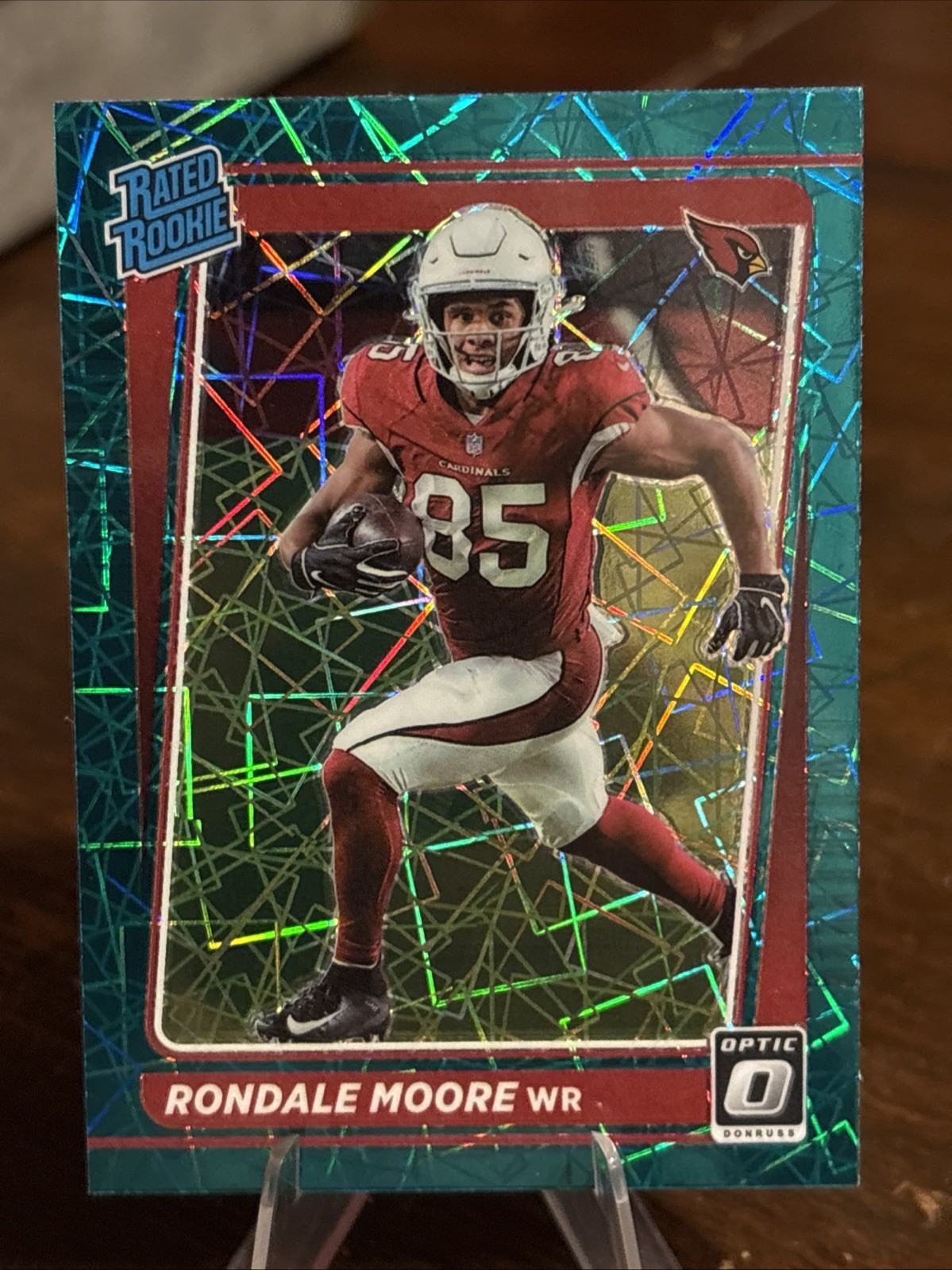 Rondale Moore 2021 Donruss Optic Green Velocity Lazer Prizm Rookie 217 Cardinals