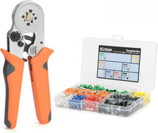 Icrimp Ferrule Crimping Tool Kit, AWG 23-10 Self-Adjustable Ratchet Ferrule Crim