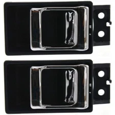 Blue & Chrome Inside Door Handle Pair Set for Nissan Pickup Truck D21 Hardbody