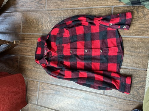 Lot Of 4 Plaid Flannel Button Down Shirts Fleece Snap Blue Boys Size 8 - Picture 9 of 11