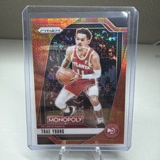 2024-25 Panini Prizm Monopoly Trae Young #25 Orange Icon Parallel #/1499 Hawks