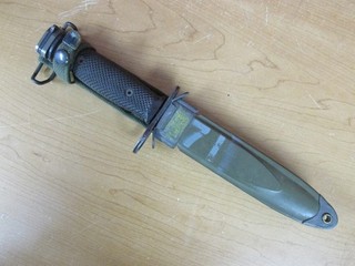 Vintage U.S. Military M7 Bayonet Combat Knife w/ USM8A1 Scabbard