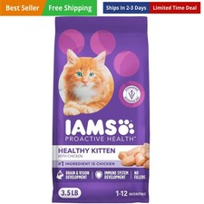 IAMS Proactive Health Healthy Kitten Dry Cat 3.5 Pound (Pack of 1), Chicken 4.63 per pound