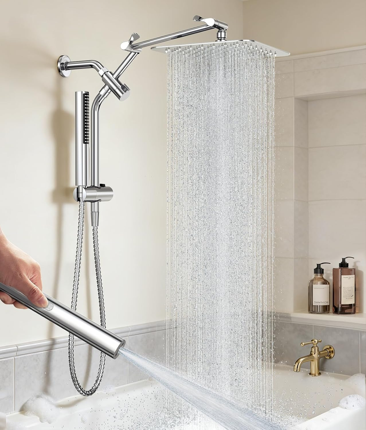 With Handheld, Luxurious Square High Pressure Double R