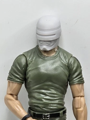 3d Printed Robot Policeman Head 1:18 3 3/4" GI Joe 25th Anniversary B110