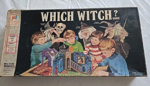 Which Witch? Board Game #4012 Milton Bradley Incomplete Vintage 1970