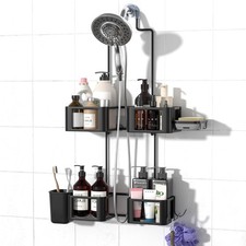 Epicano Hanging Shower Caddy for Handheld Showerheads, Anti-Swing Overhead Sh...
