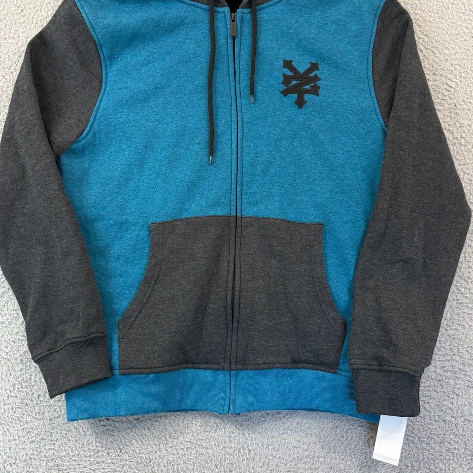 Sudadera De Colección Zoo York Para Hombres Grande Azul Sherpa Forrada Sudadera con Capucha Cordón Nueva con Etiquetas Foto 3 de 4