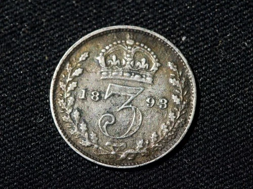 1893 Victoria Threepence — photo from the most recent tracked eBay sale
