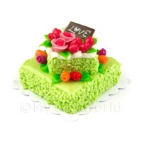 Puppenhaus Miniatur Groß Handgemacht Zwei Stufen GrüN Sahnetorte
