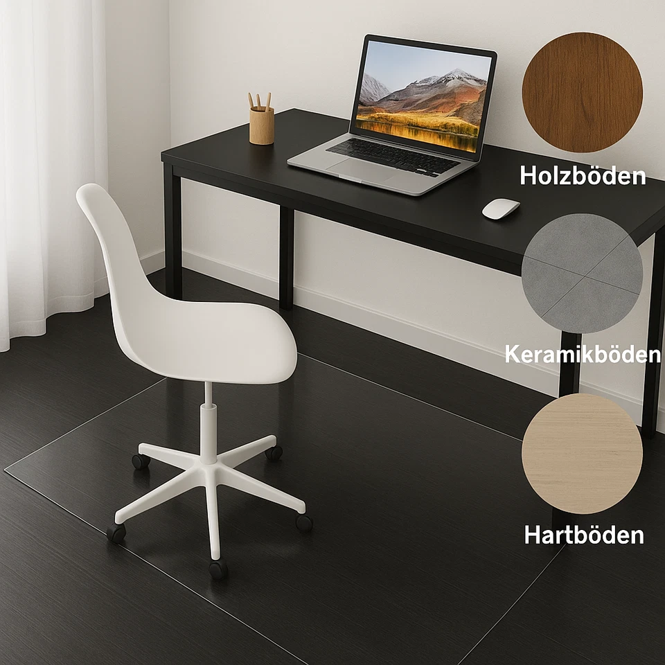 Bodenschutzmatte Bürostuhl Unterlage für Hartböden Fussbodenschutz Stuhlmatte