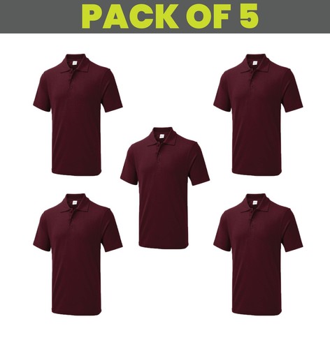 Pack 5 & 3 Uneek UX Polo Shirt Plain Short Sleeve Casual Poly Cotton Unisex UX1 - Picture 10 of 22