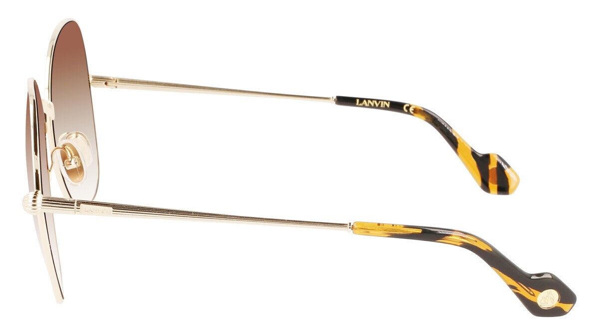 289€ Oversized Round Sunglasses Lanvin LNV119S Gold / Women