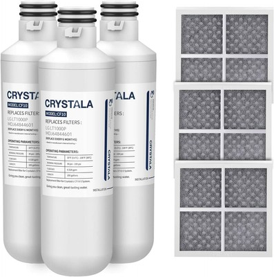3 Crystala Refrigerator Water Filter Fits LG LFXS28596S ...