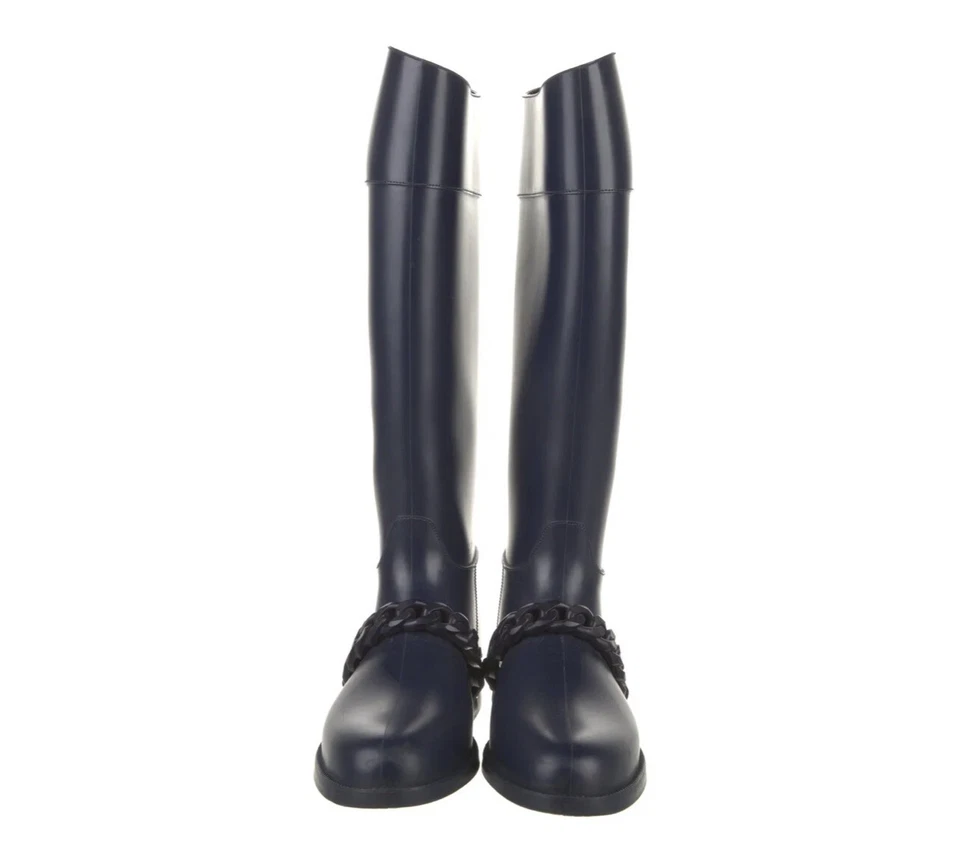 Botas de Lluvia Givenchy Eva Cadena Hasta la Rodilla Negro Goma Talla 40 Foto 2 de 4