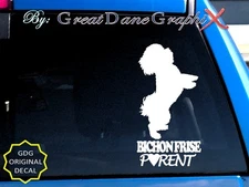 Bichon Frise PARENT(S) - Vinyl Decal Sticker / Color Choice - HIGH QUALITY
