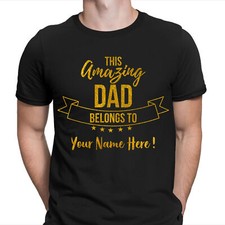 This Amazing Dad Belongs To Personalised Fathers Day T Shirt Birthday