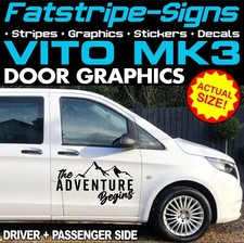 to fit MERCEDES VITO MK3 ADVENTURE DOOR GRAPHICS STICKERS CAMPERVAN MOTORHOME