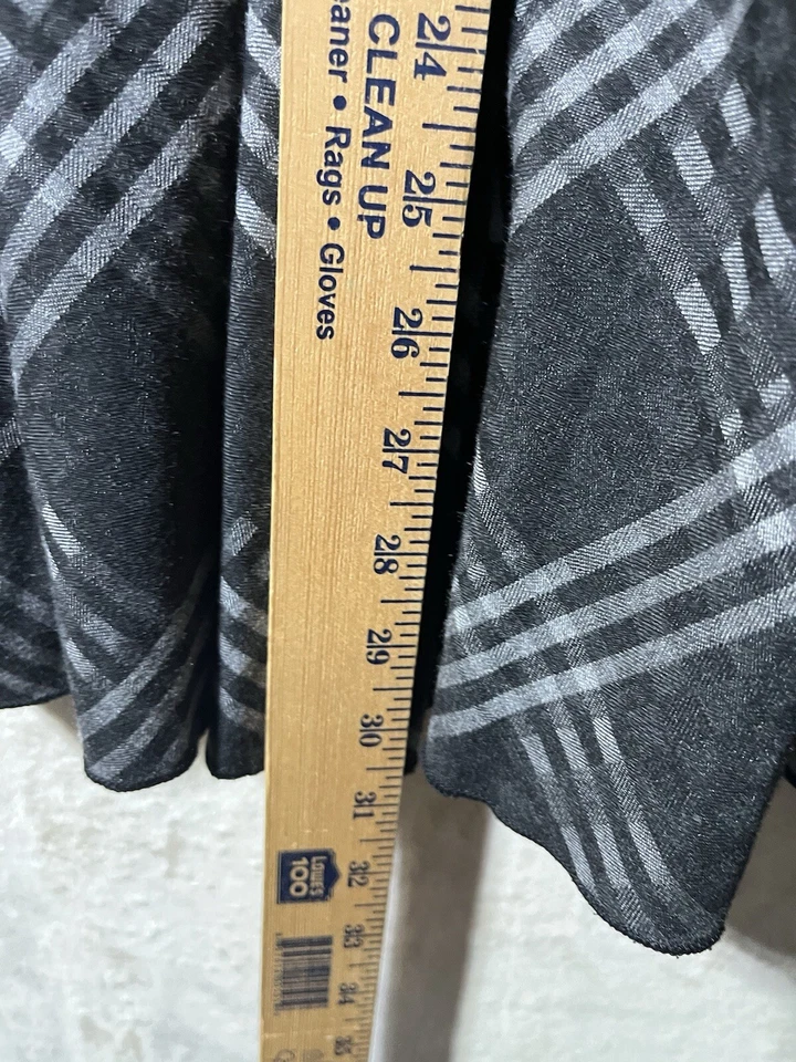 NY Collection Plaid Midi Skirt  Ruffled Fully Lined Size 10 - Image 4 of 4