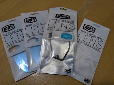100 % Prozent Brillenglas Ersatzglas Strata Accuri Racecraft 1 - 4er Set