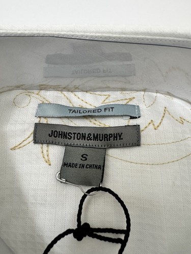 Camicia uomo Johnston & Murphy manica lunga con bottoni taglia S nuova con etichetta vestibilità sartoriale - Foto 3 di 7