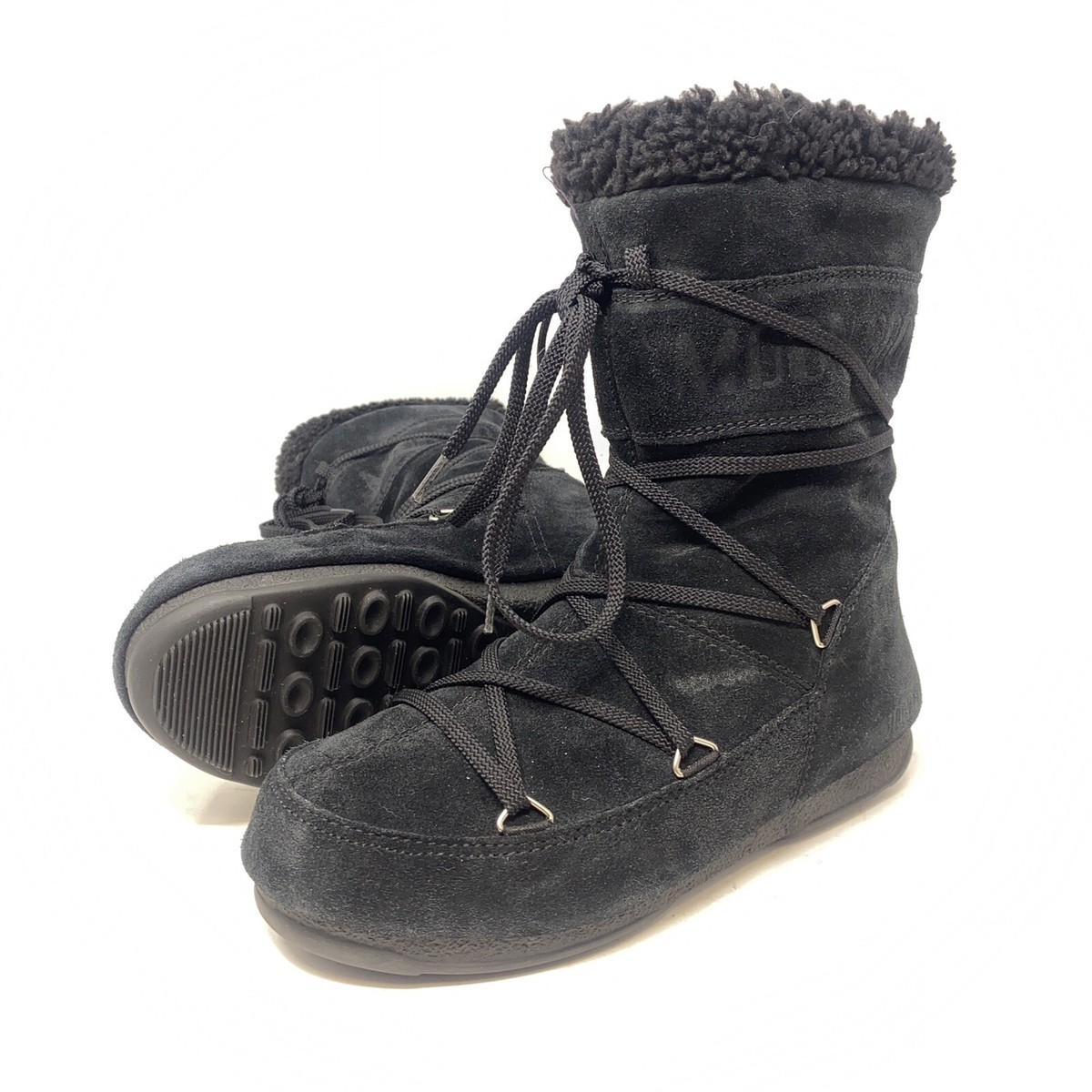 Tecnica Womens Original Moon Boots Black Lace Up Winter Snow