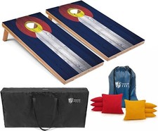 Set of 4'x2' Colorado Flag Cornhole Boards With 8 Cornhole Bags