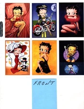 BETTY BOOP    CUSTOM   NOVELTY   TRADING CARD 6 CARDS   SET