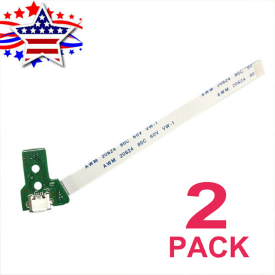 2X USB Charging Port Board +Flex Ribbon Cable JDS-055 For Sony Playstation 4 PS4
