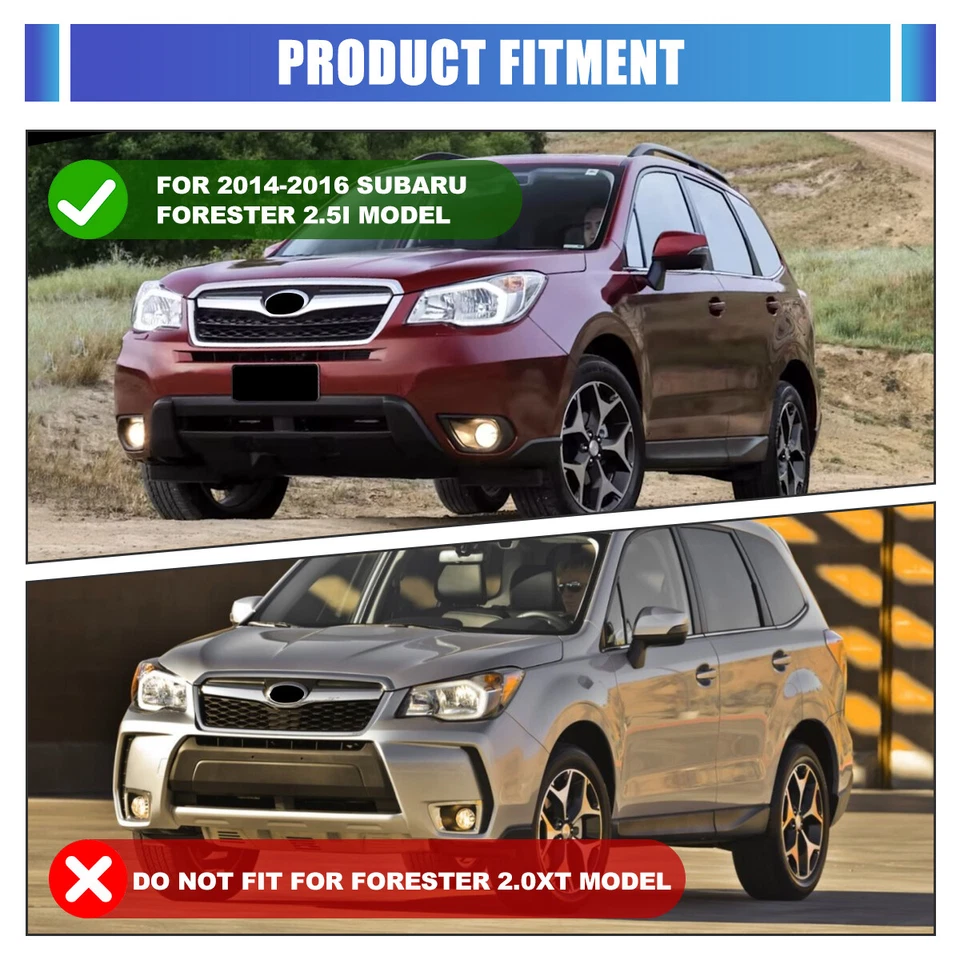 Borde de bisel de luz antiniebla lateral del pasajero derecho para Subaru Forester 2.5i 2014-2016 Foto 4 de 4