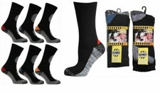 12 Pairs Heavy Duty Mens Socks for Functional Works Steel Toe Socks Mens UK 6-11