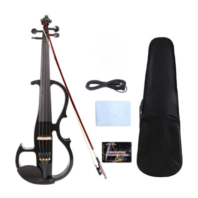 4 String Electric Viola 16Inch Silent Viola Kit Ebony Fittings for Student Adult