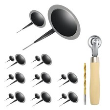 Tire Patch Kit Tire Plug Kit Tire Repair Patch Tools 16Pcs Puncture Repair Pl...