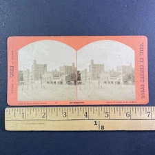 Northern Railway Station Vienna Austria Stereoview Oscar Kramer c1870 Y9067