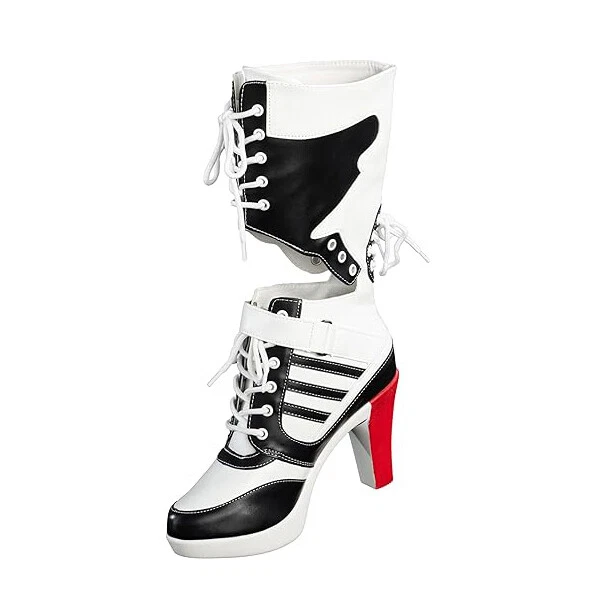 Mujeres Harley Niña Tacones Altos Botas Villano Escuadrón Halloween Disfraz Juegos con disfraces Foto 4 de 4