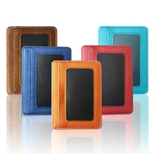 Slim Minimalist Front Pocket Wallet,RFID Blocking Credit Card Holder ID Window