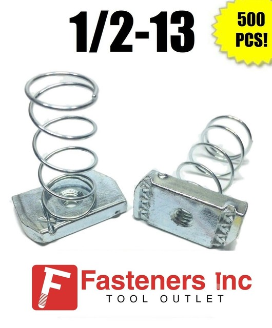 (4125) P1010 EG 1/2"13 Spring Strut Nuts for Unistrut / BLine