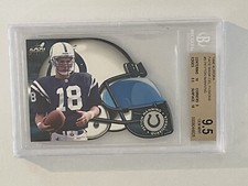1998 Peyton Manning Aurora Face Mask Cell Fusion DC Rookie #9 BGS 9.5 W/2-10s