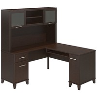 Bush Furniture Somerset 60-inch Mocha Cherry L-desk With Hutch on sale Bush Furniture Somerset 60-inch Mocha Cherry L-desk With Hutch on sale