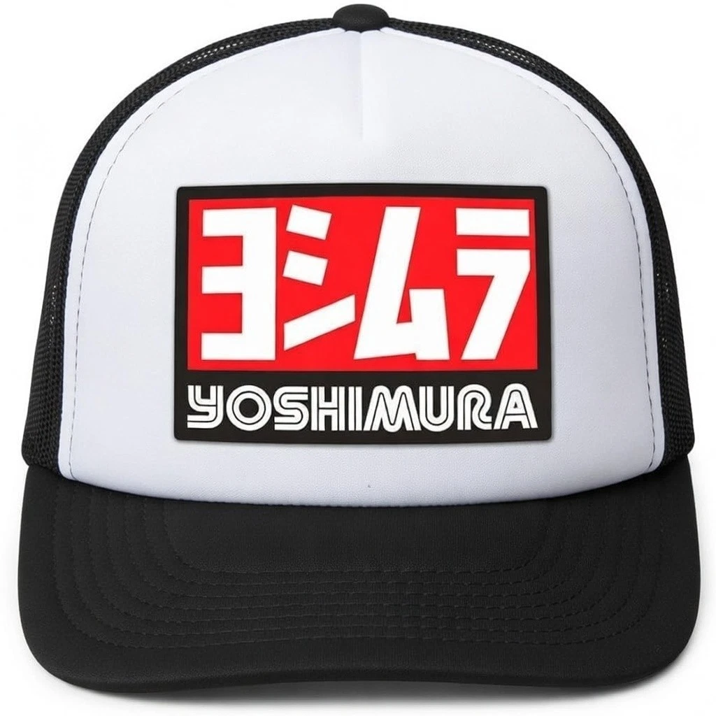 Yoshimura Japan Racing Motobike Black Snapback Trucker printed HAT