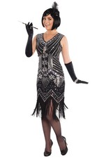 Silver Screen Flapper Adult Costume Forum Novelties One size
