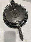 Vintage Refurbished Lodge #8 Cast Iron Waffle Iron