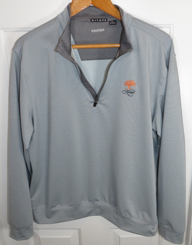 Divots Dri-Way Performance Golf 1/4 Zip XL Striped Pullover Kiawah ...